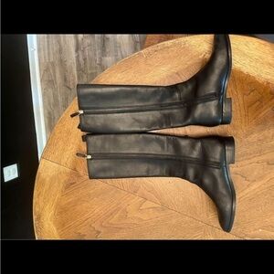 tory burch riding boots leather and suede 9/8.5